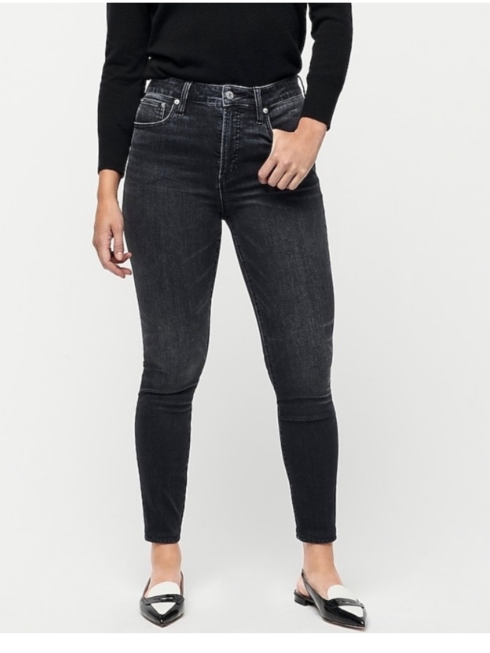 J.Crew Curvy Toothpick Skinny Jeans Black Wash Women’s Size 29 Casual